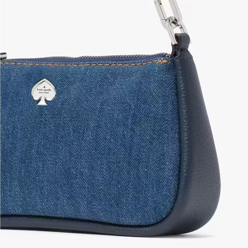 NWT Kate spade Kayla Denim Blue Convertible Wristlet KK119